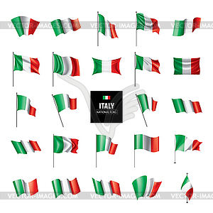 Italy flag, - color vector clipart