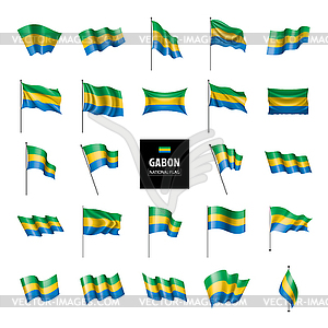 Gabon flag, - vector clipart