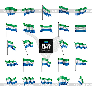 Sierra Leone flag, - vector EPS clipart