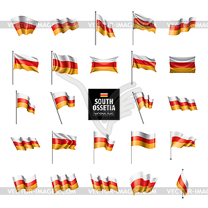 South Ossetia flag, - vector clipart