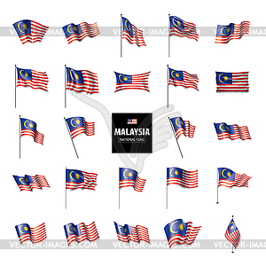 Malaysia flag, - stock vector clipart