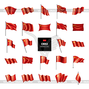 China flag, - vector clipart