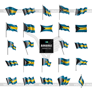 Bahamas flag, - color vector clipart