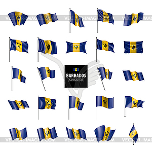 Barbados flag, - vector clip art