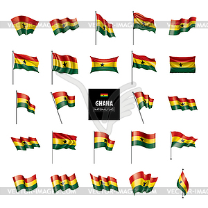 Ghana flag, - vector clipart