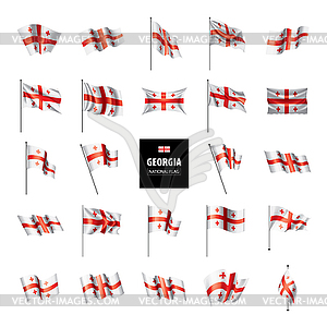 Georgia flag, - color vector clipart