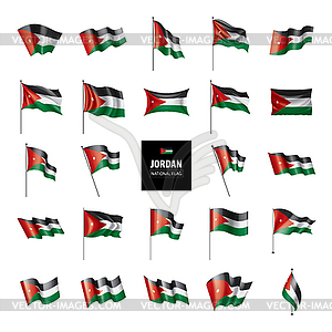 Jordan flag, - vector image