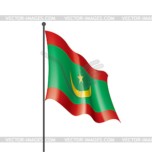 Mauritania flag, - vector image