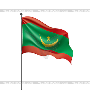 Mauritania flag, - vector image