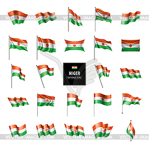 Niger flag, - vector image