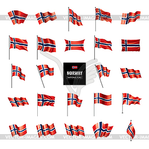 Norway flag, - vector clip art