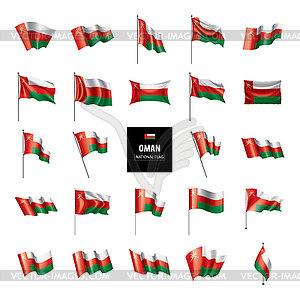 Oman flag, - color vector clipart