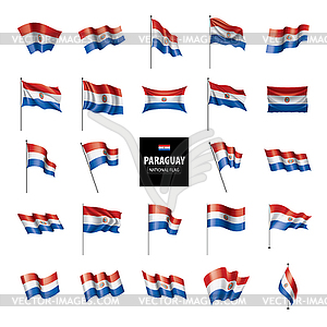 Paraguay flag, - vector clipart