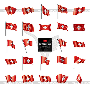 Switzerland flag, - vector clip art