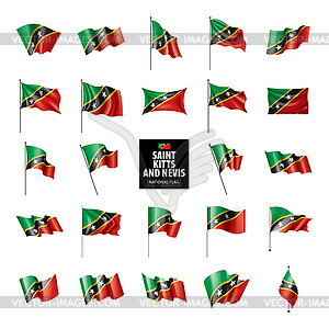 Saint Kitts and Nevis flag, - vector image
