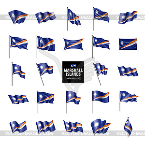 Marshall Islands flag, - vector clipart