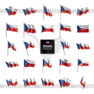 Czechia flag, - vector clipart