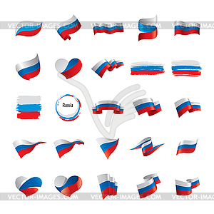 Russia flag, - vector clipart