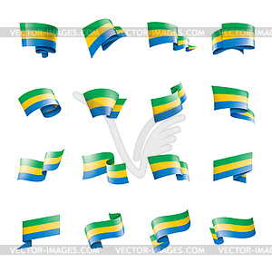 Gabon flag,  - vector clipart