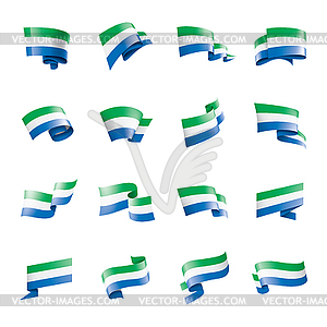 Флаг Сьерра-Леоне, - векторная иллюстрация