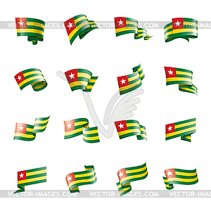 Togo flag,  - vector image