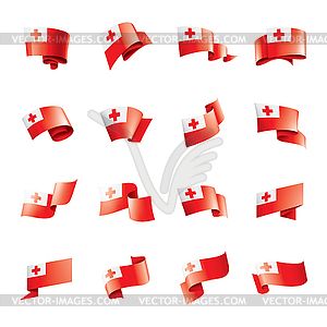 Tonga flag,  - vector clip art