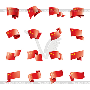 Китайский флаг, - векторный эскиз