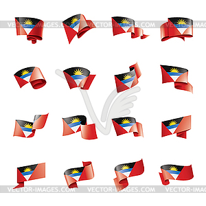 Флаг Антигуа и Барбуды, - иллюстрация в векторном формате