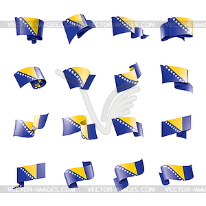 Bosnia and Herzegovina flag, - vector clip art