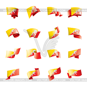 Bhutan flag, - vector clipart