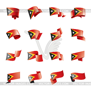 East timor flag, - vector clip art