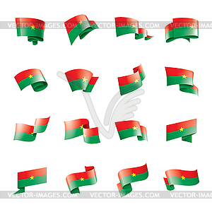 Burkina Faso flag, - vector clipart