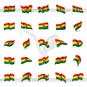 Ghana flag, - vector clipart / vector image