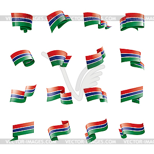 Gambia flag, - vector clip art