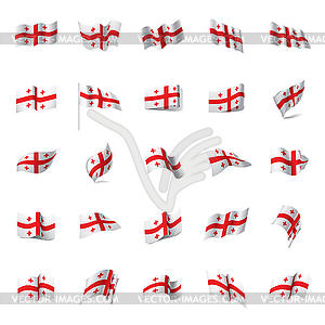 Georgia flag, - vector clipart