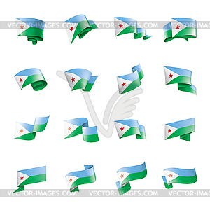 Djibouti flag, - vector image