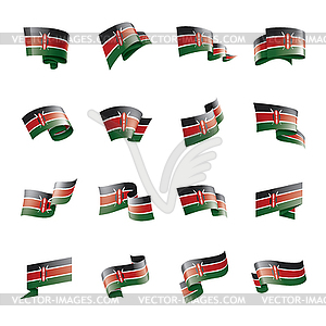 Kenya flag, - vector clipart