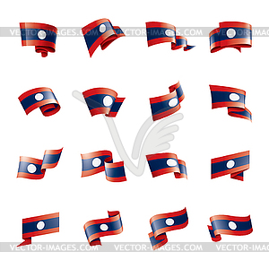 Laos flag, - vector clipart