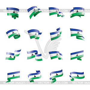 Lesotho flag, - vector clip art