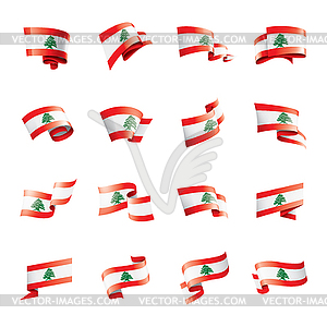 Lebanese flag, - royalty-free vector clipart