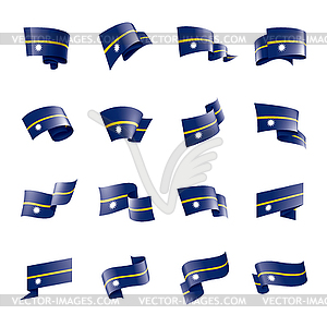 Nauru flag, - vector clipart