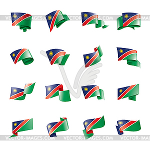 Namibia flag, - color vector clipart