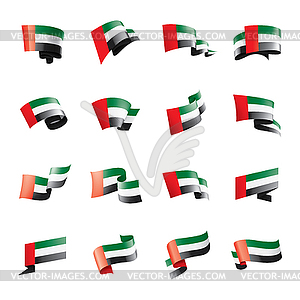 United Arab Emirates flag, - vector clipart