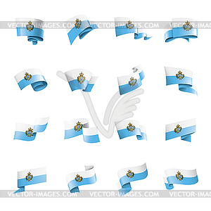 San Marino flag, - vector clipart