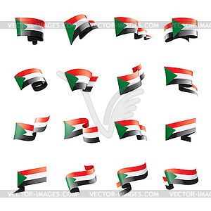 Sudan flag, - vector image
