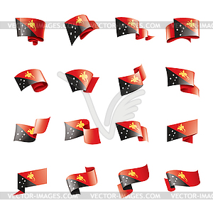 Papua New Guinea flag, - vector image