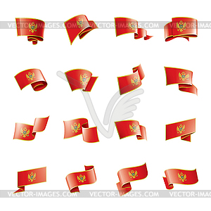 Флаг Черногории, - иллюстрация в векторе