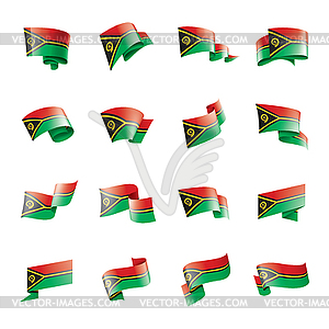 Vanuatu flag, - vector clipart