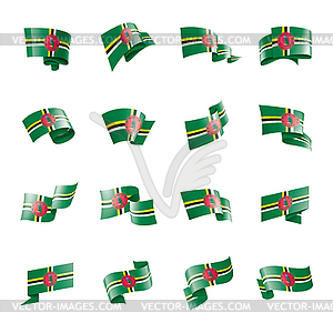 Dominica flag, - vector clip art