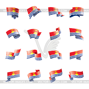 Kiribati flag, - vector clip art